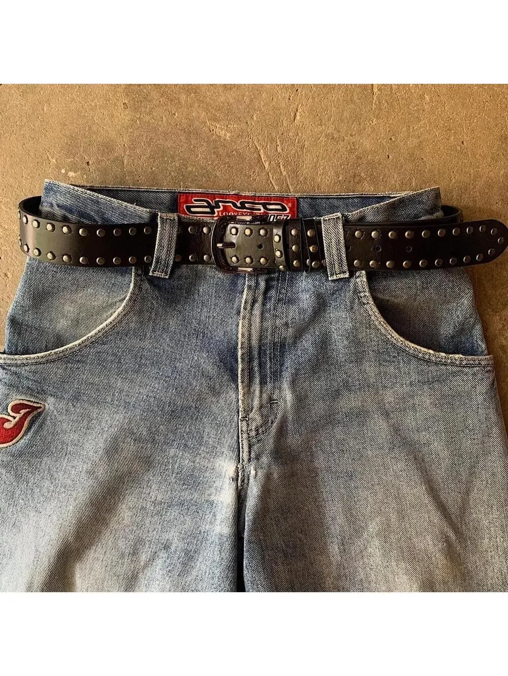 Western studded black belt. 41 inches length. Fits a 32-38 inch waist